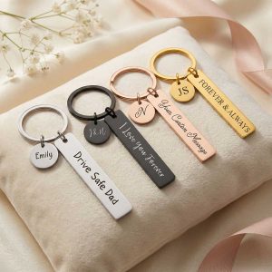 Custom Keychain - Personalised Stainless Steel Engraved Keyring