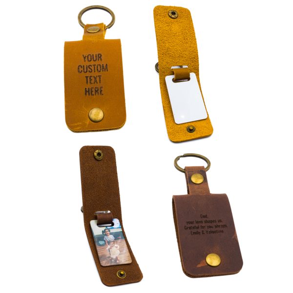 Personalised Leather Photo Keychain