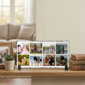 Personalised Collage Photo Rock Slate