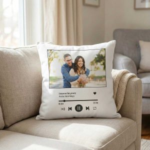 Personalised Photo Spotify Plaque Cushion