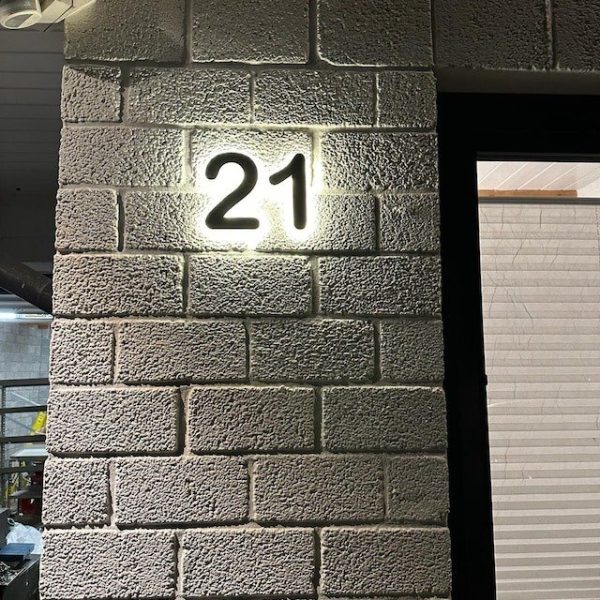 LED house numbers - Stainless steel house numbers