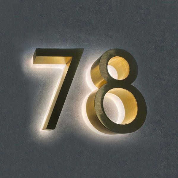 LED house numbers - Stainless steel house numbers