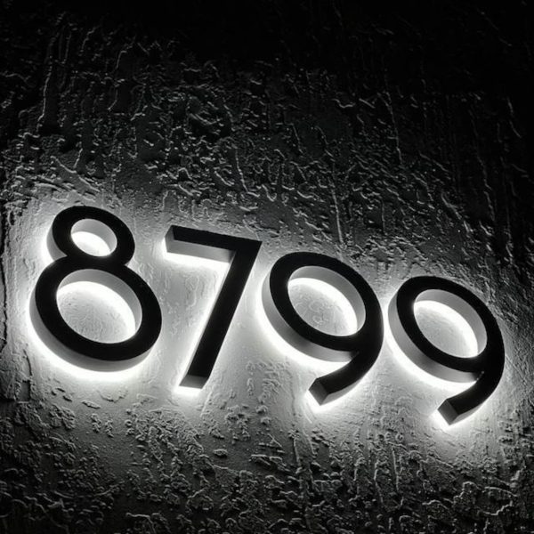 LED house numbers - Stainless steel house numbers