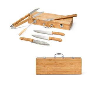 KABSA Barbecue set supplied in a bamboo case