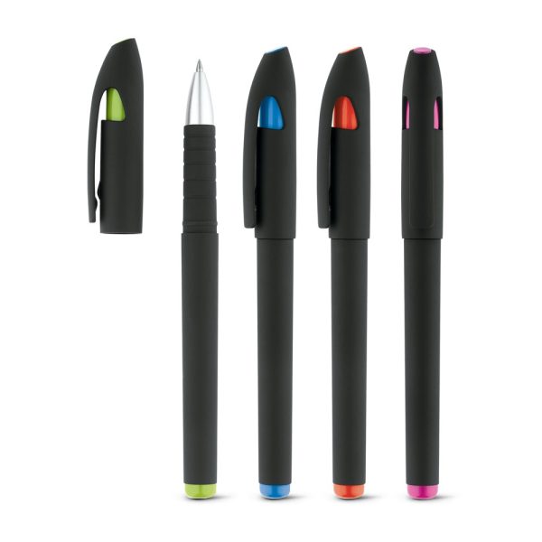 SPACIAL Soft touch ball pen with ABS cap and clip