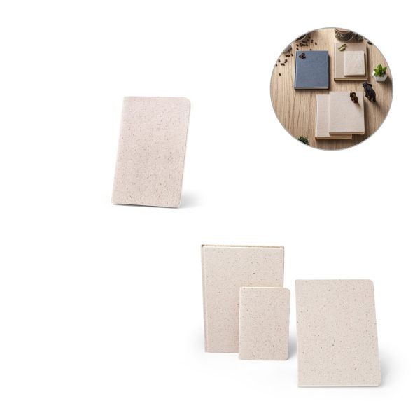 ORGANIC SOFT A6 notepad with flexible cover made from organic elephant matter (80%)