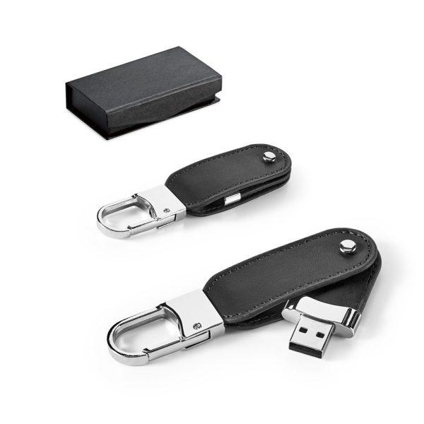 BRAGG 8GB USB memory with 8GB in PU and with carabiner clip