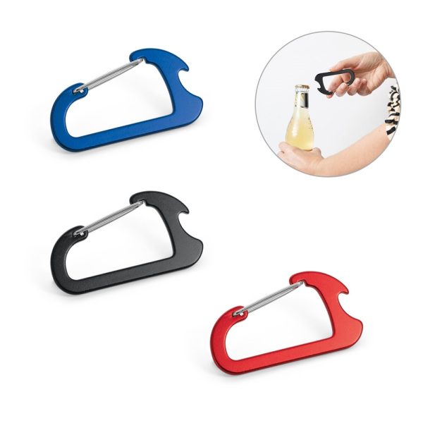 CLOSE Carabiner with aluminium capsule opener