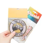 Die-cut custom car air fresheners for business giveaways and marketing campaigns