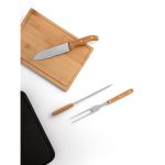 FLARE. Five-piece wooden and stainless steel barbecue set with bamboo board - Image 5