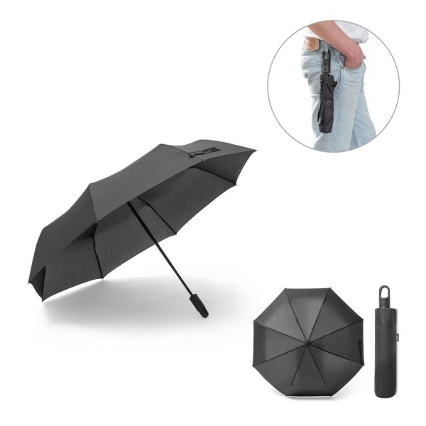 GUSTAVO Recycled polyester (100% rPET) 190T pongee umbrella with automatic opening and closing
