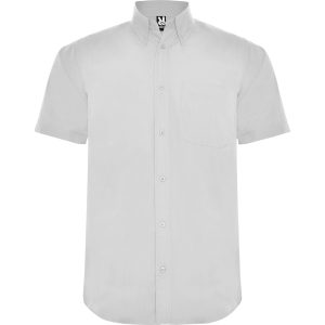 Short-sleeve shirt for men.· Classic starched collar with 1 button.· Left front pocket.· Matching 7-button placket.· Curved hem.· Easy care.