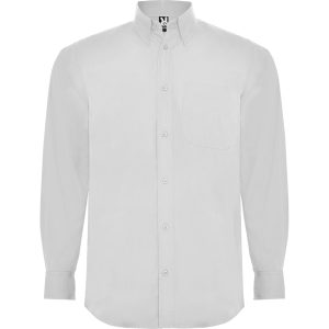 Long-sleeve shirt for men.· Classic starched collar with 1 button and left front pocket.· Matching 7-button placket.· Curved hem.· Easy care.