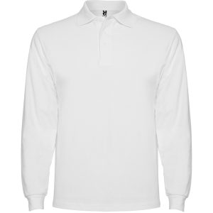 Long-sleeve polo shirt with ribbed collar and cuffs