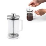 JENSON Coffee maker in borosilicate glass and stainless steel 600 mL