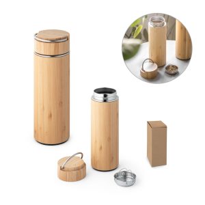 SOW Bamboo and stainless steel thermos 440 mL