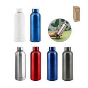 ODIN METTALIC Bottle in 90% recycled stainless steel 550 mL