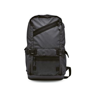 The Rivin Backpack is crafted from rPET. It features a reflective safety front pocket