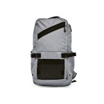 The Rivin Backpack is crafted from rPET. It features a reflective safety front pocket