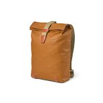 Berlin roll top backpack. Waterproof coated with a 23L capacity and made from recycled cotton canvas with PU coating (340gsm) and recycled PU trim. With a padded compartment for a laptop (17") and 2 internal pockets. Comes in an individual recycled cotton bag.