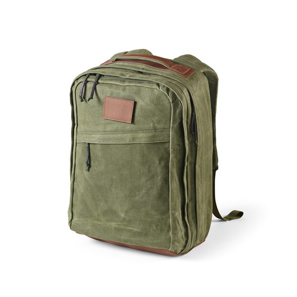 The Cape Town 27L backpack is made from 230gsm recycled cotton with a wax coating. Includes 2 main compartments
