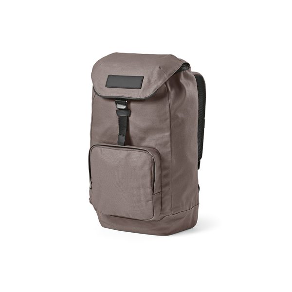 The Copenhagen is a water-resistant backpack made of 240gsm recycled cotton canvas with a PU coating. The side pocket can house a 15.6” laptop