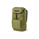 The Copenhagen is a water-resistant backpack made of 240gsm recycled cotton canvas with a PU coating. The side pocket can house a 15.6” laptop