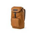 The Copenhagen is a water-resistant backpack made of 240gsm recycled cotton canvas with a PU coating. The side pocket can house a 15.6” laptop