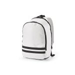 The Sydney 18L rPET backpack features one large main compartment and another holds an integrated neoprene sleeve dedicated to a 17” laptop. On the outside