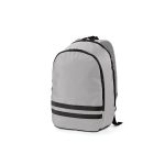 The Sydney 18L rPET backpack features one large main compartment and another holds an integrated neoprene sleeve dedicated to a 17” laptop. On the outside