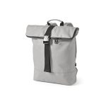 The Milan Backpack is designed for comfort. This 24L roll top backpack with zip and buckle closure combines recycled PU and functionality. It features a main pocket with a padded compartment for a laptop up to 17" and the back padding make it the perfect everyday accessory. Comes in a recycled cotton bag.