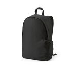 Talin backpack in ripstop-finished 600D rPET. This 23L backpack includes a dedicated compartment for a 17'' laptop and a spacious central compartment with multiple pockets for organisation. The sturdy top handle offers convenient carrying options and your drinks bottle can sit neatly in the bottle holder on the side. Padded and adjustable straps for added comfort. Supplied in a recycled PE polybag.