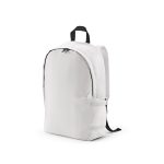 Tallin backpack in ripstop-finished 600D rPET. This 23L backpack includes a dedicated compartment for a 17'' laptop and a spacious central compartment with multiple pockets for organisation. The sturdy top handle offers convenient carrying options and your drinks bottle can sit neatly in the bottle holder on the side. Padded and adjustable straps for added comfort. Supplied in a recycled PE polybag.