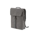 Prague Backpack with a sleek and functional design. This 25L backpack carefully merges recycled cotton canvas with recycled PU details. Fits a 17'' laptop