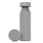 Timeos Bottle 690ml (650ml net) with LED indicators made of recycled stainless steel. Double-walled vacuum insulation will keep your drink hot for 30 hours and cold for 72 hours. The LED lights on the lid will remind you to drink every 30 minutes. A sustainable way to stay hydrated. Delivered in individual