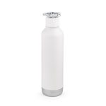 Spiglo is a unique bottle made from recycled stainless steel with capacity of  780ml (750ml net). The innovative wheel shaped cap adds character.  The double walled insulation means that your drinks stay hot for 30 hours and cold for 72 hours. It has a leakproof lid that will keep your belongings safe. Packaged in an individual kraft box.