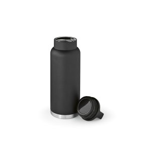 Meet our 1160ml (1030ml net) recycled stainless steel bottle - a champion of sustainability. It's your leakproof companion with a carabiner. Enjoy perfectly tempered sips anytime