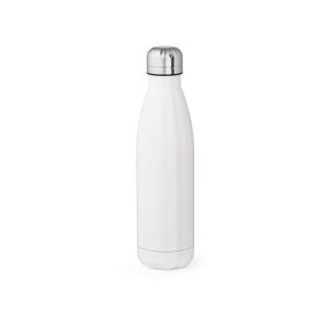 Eco-chic hydration at its best: Our 535 ml (500ml net) recycled stainless steel bottle is ready for full-colour sublimation logos. It's dishwasher-proof