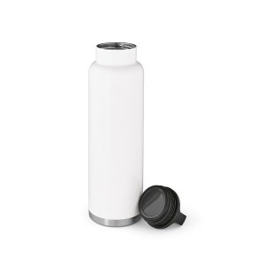 Meet your eco-friendly hydration partner ready for full colour sublimation print – the 1620ml (1500ml net) recycled stainless steel bottle. It's leakproof and includes a reinforced carabiner for easy transport. Enjoy your beverages with its double-wall design.
