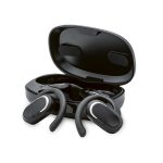 Earbuds reimagined: open design for workouts and cycling. Dual 120-degree rotation. Bass enhanced and playtime up to 30 hours. Crafted from rABS