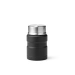 This recycled stainless steel double walled food flask is a 570ml (500ml net) wonder that comes with a twist: includes a foldable spoon