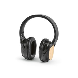 Fleming Headphones in rABS with Bamboo trim.  A 400 mAh capacity battery enables 8 hours of playtime and a frequency response of 20-20kHz and 40mm drivers ensure you receive the best quality sound. The wireless range of up to 10m provides freedom and convenience. Fast charge in 3-4 hours via the USB-C port. Supplied in an individual kraft box.