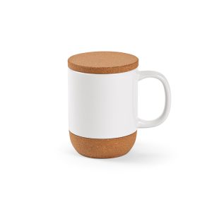 Our 410ml (350ml net) ceramic mug – the perfect blend of style and practicality. Withstand 125 dishwasher cycles and enjoy the eco-friendly touch of the cork lid and bottom. It's packaged in an individual box