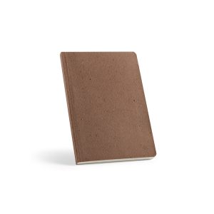 Doyle A5 notebook with its unique Coffee cover. This notebook features 196 recycled 80gsm dotted pages with a space to write down the date and page number