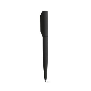 Rabelais is a twist action ball point pen with a recycled aluminium barrel and rABS top. The rotation system releases 1 Km of black Dokumental® ink (0.38mm tip). Available in 6 pastel shades and packaged in a recycled and unique design triangular white box with magnetic closure.