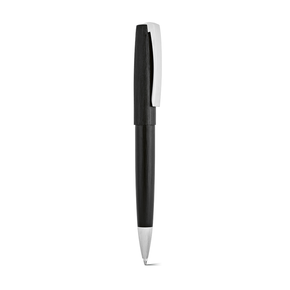 Hemingway ballpoint pen crafted from recycled aluminium with a unique push rotation mechanism. The body has a vertical brushed effect and contrasting silver tip and clip. Packed with 2 Km of Dokumental® black ink (1.0mm tip)