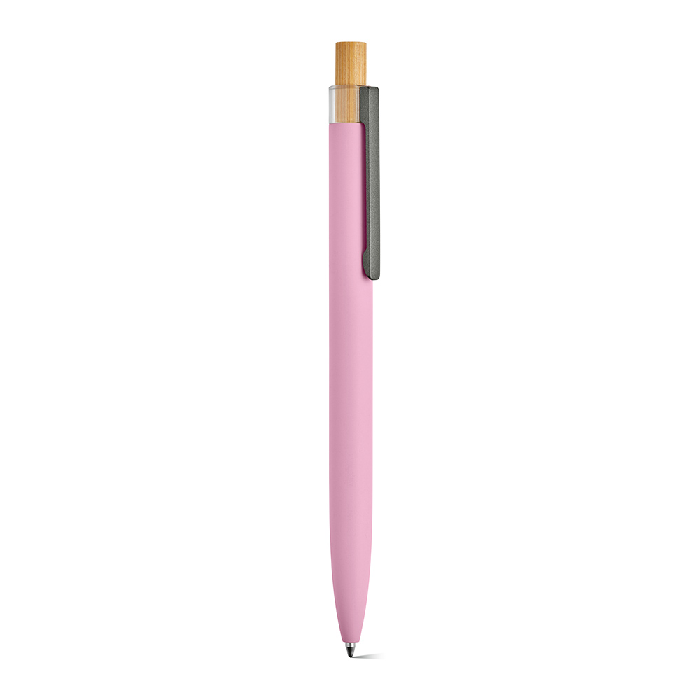 Tolkien Ballpoint pen made from recycled aluminium body. It features a bamboo push button and rPET clip. Enjoy 1km of blue Dokumental® Ink (1.0mm tip). Available in 16 colour options and comes in an earth-friendly natural kraft box.