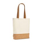 Eco-conscious shopping is easy with our recycled cotton (70% recycled cotton and 30% rPET) bag. It features a durable cork bottom