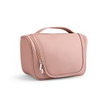 Shanghai hanging toiletry bag made from recycled PU (5L) with a handle. Featuring a large main compartment