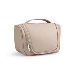Shanghai hanging toiletry bag made from recycled PU (5L) with a handle. Featuring a large main compartment